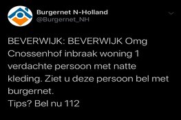 Politiehelikopter zoekt boven Beverwijk naar in vijver gevallen 'inbreker'