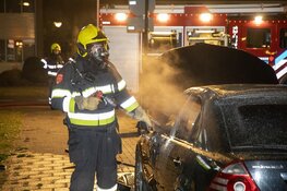 Autobrand aan de Schuurmanstraat Beverwijk