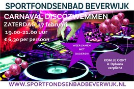 Feest in het zwembad, carnaval discozwemmen!