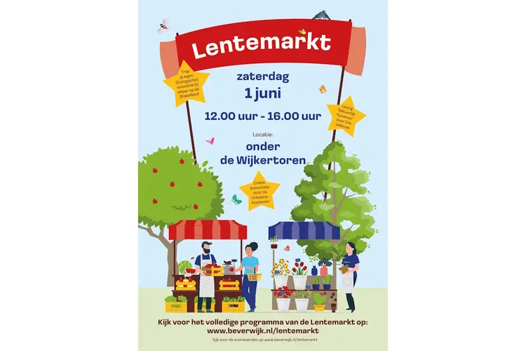 Kom naar de Lentemarkt op zaterdag 1 juni