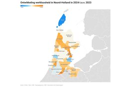 Aantal werklozen in veel Noord-Hollandse gemeenten vorig jaar toegenomen (vooral in Uithoorn en Edam-Volendam)