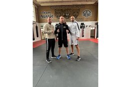 Brian Douwes (Team Spirit) op 5 april in de ring tijdens Glory 99 - Last Heavyweight Standing