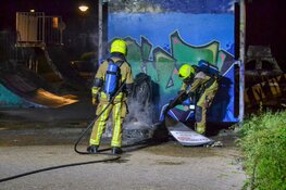 Dixi in lichterlaaie in Beverwijk