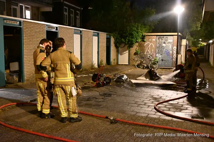 Matrassen vatten vlam in Beverwijk