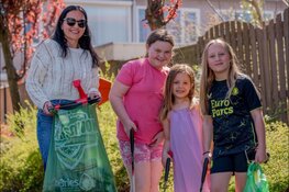 Zwerfafvalestafette in het centrum