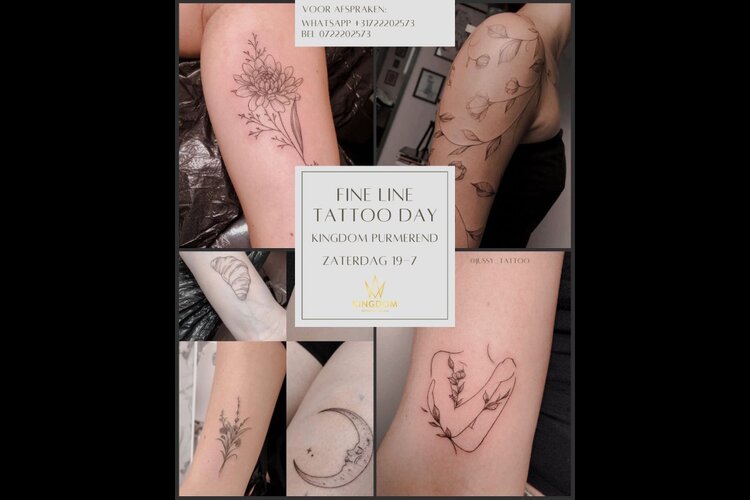 Fine Line Tattoo Day op 19 juli bij Kingdom Purmerend