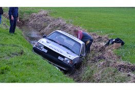 Auto belandt in sloot in Beverwijk