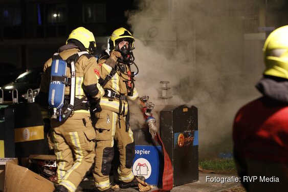 Brand in ondergrondse papiercontainer in Beverwijk