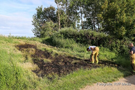 Stuk gras afgebrand in park Sint Aagtenpark