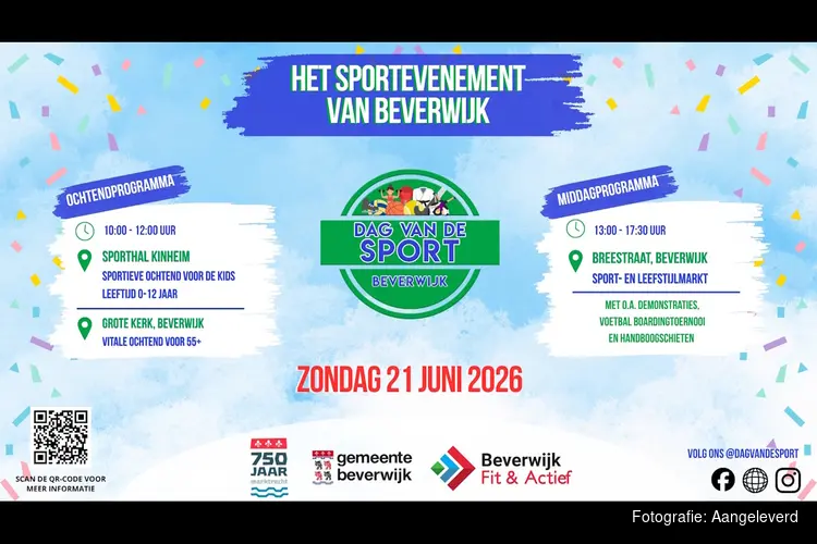 Beverwijk viert sport, gezondheid en ontmoeting tijdens Dag van de Sport 2026