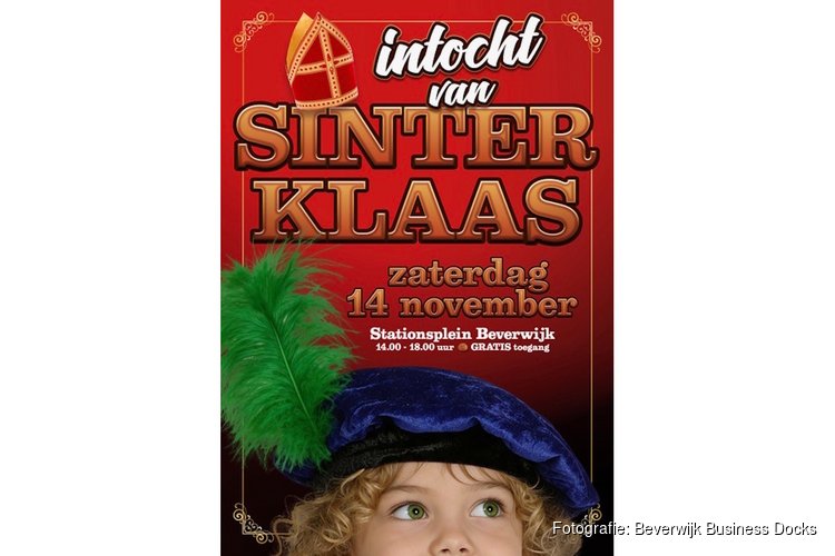 Sinterklaas komt naar Beverwijk op zaterdag 14 november 2026