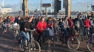 Drukte op pontje bij IJmuiden valt mee ondanks afsluiting sluizenroute